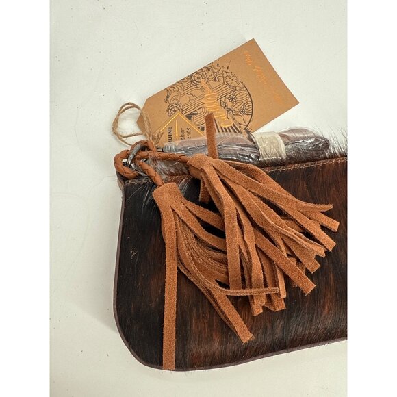 CATCHFLY STUDIO Hair on Hide Purse Shoulder Crossbody Bag Convertible New - Picture 4 of 9